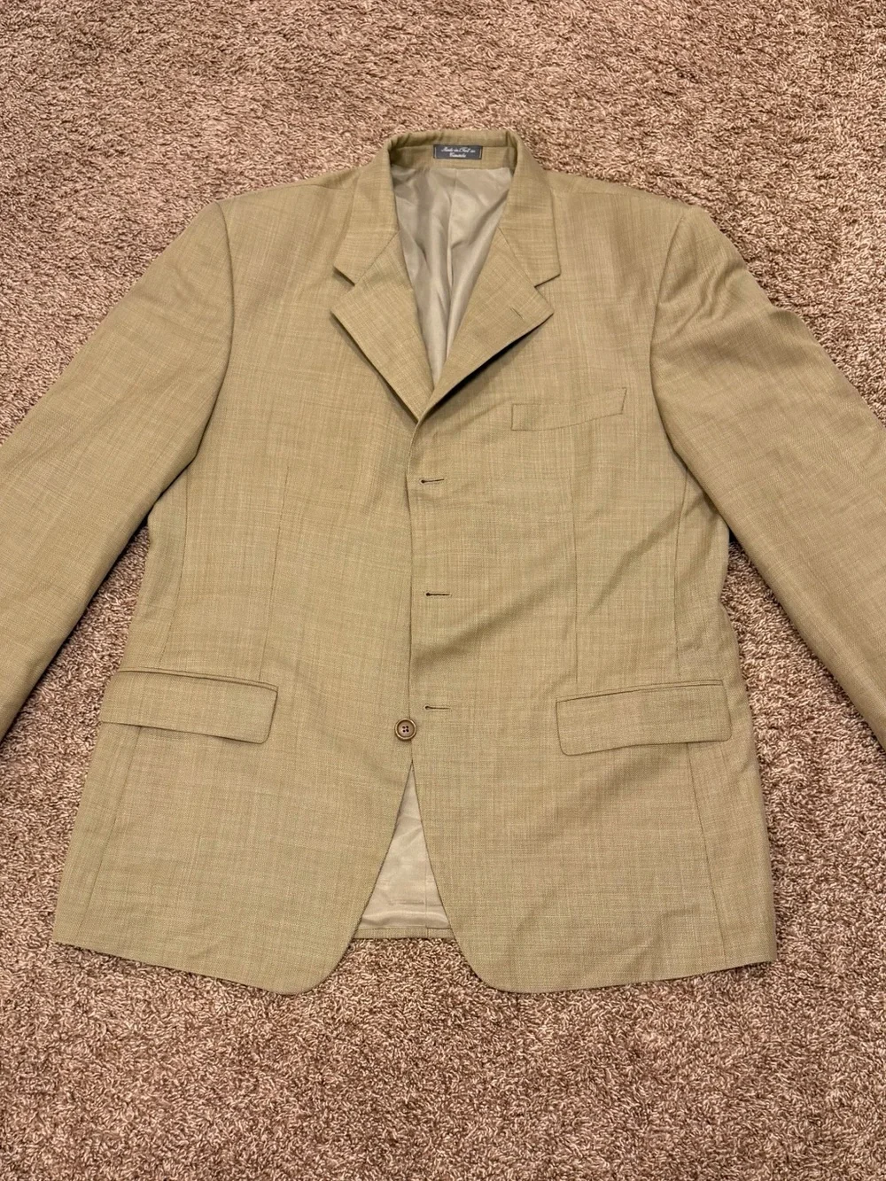 Men's Light Tan Single-Breasted Ultimo Uomo Blazer